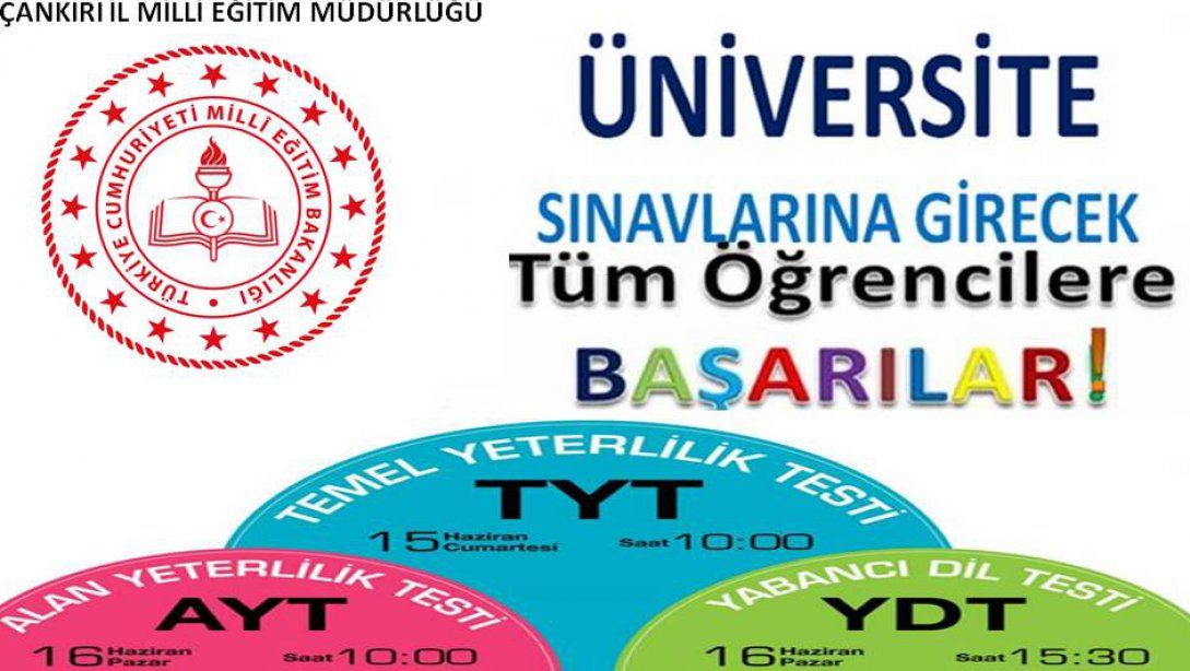 İl Milli Eğitim Müdürü Muammer ÖZTÜRK'ün Üniversite Giriş Sınavı Mesajı
