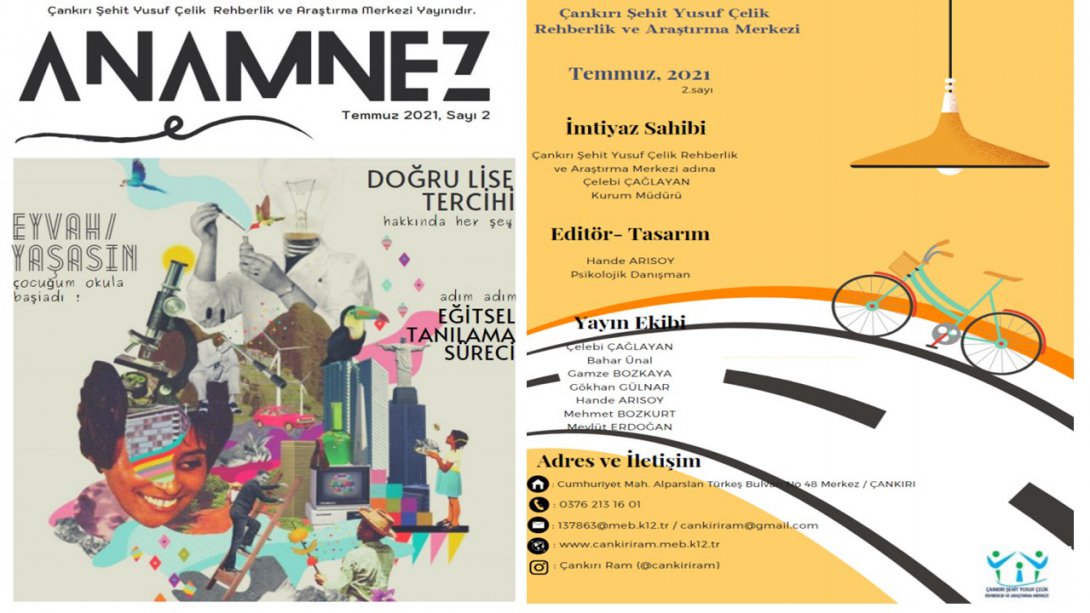 e-dergimiz ANAMNEZ'in Temmuz Sayısı Okuyucusu ile Buluştu