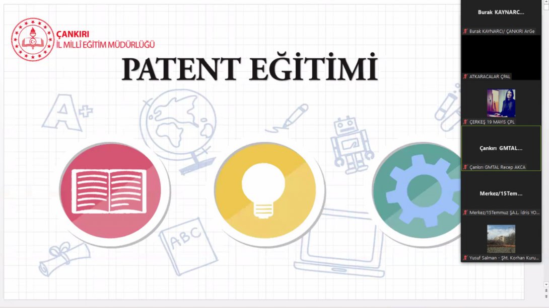 Çevrimiçi Patent Eğitimi Toplantısı Gerçekleştirildi