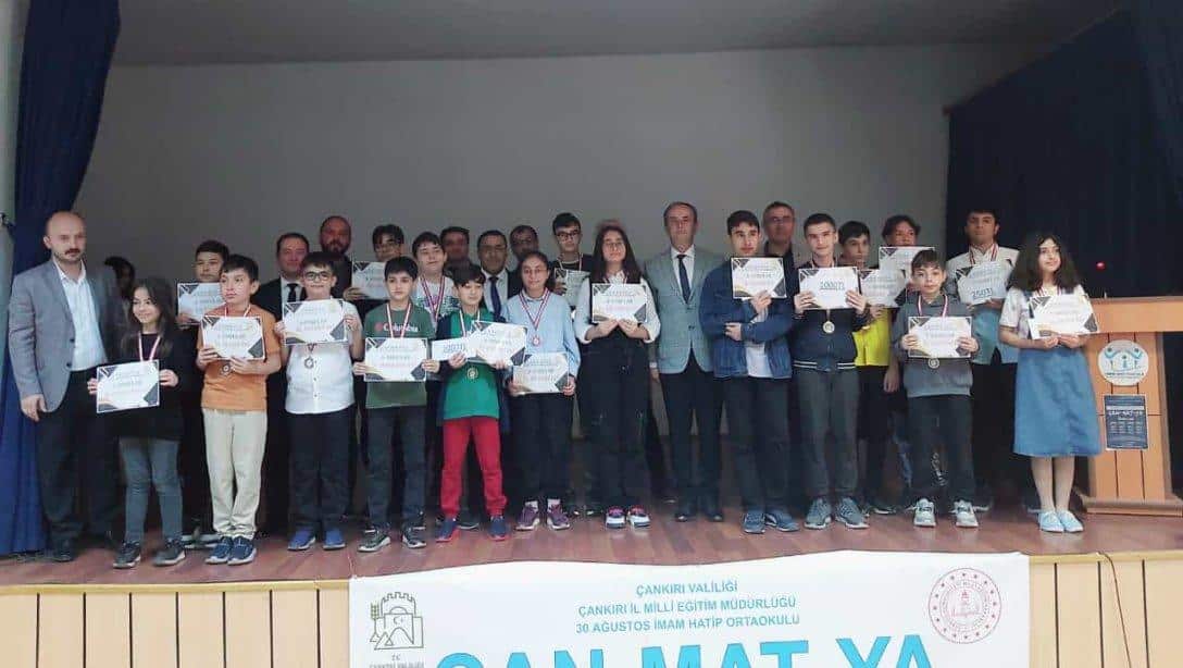 Çankırı Matematik Yarışmaları (ÇANMATYA) Ödülleri Sahiplerini Buldu